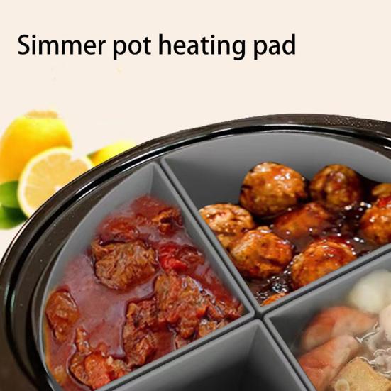 6-Quart Slow Cooker Liner Multiple Grids Leakproof Dishwasher Safe Silicone Slow Cooker Divider Cooking Liner Kitchen Accessories