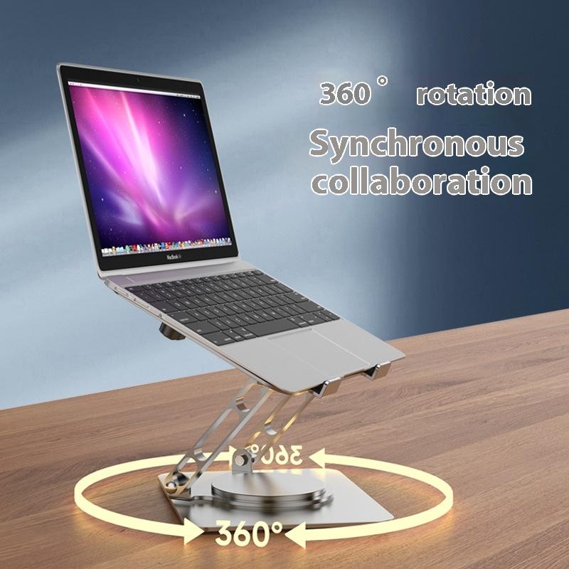 Obracany o 360 ° Uchwyt na laptopa Uchwyt Stojak podwyższający na biurko Można podnosić i opuszczać Podwieszana podstawa chłodząca 360 stopni