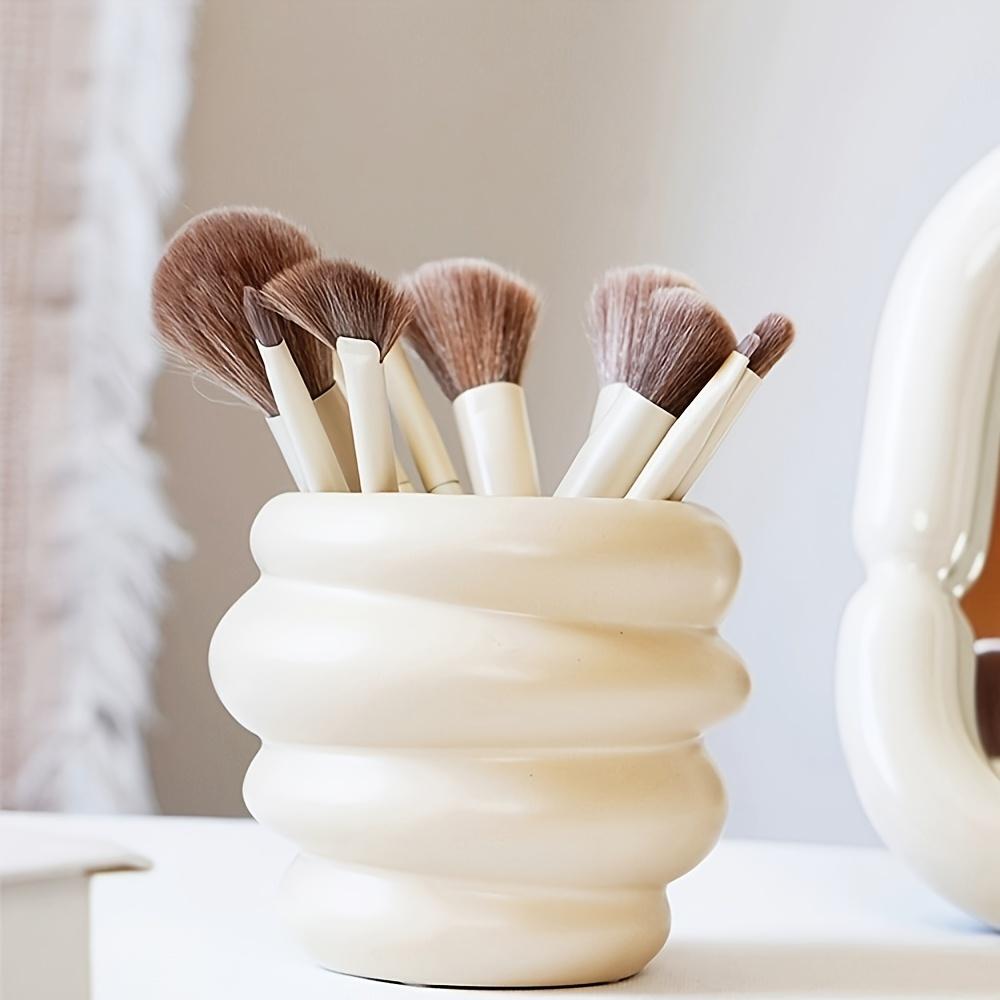 [Makeup Holder] Small Lightweight Ceramic Storage Honey Makeup Brush Holder | Fragrance-Free, Suitable for Men and Women, BEST Mom In The World