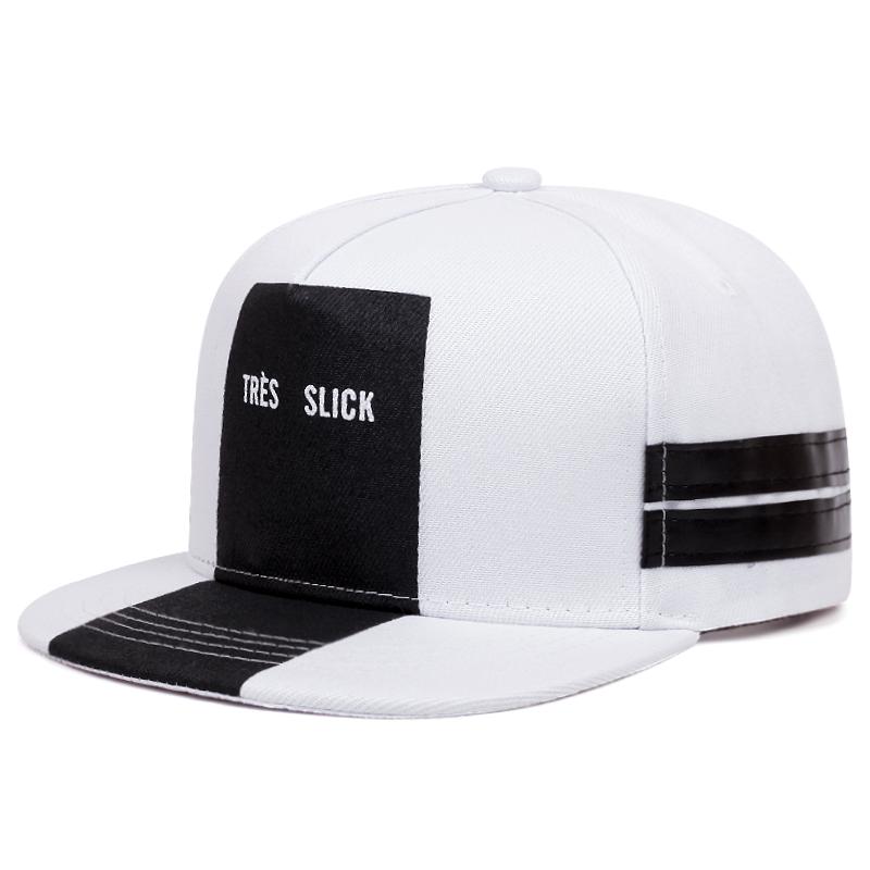 

Новая полосатая шляпа TRES SLICK с плоским краем Уличная хип-хоп шляпа Декоративная шляпа для отдыха на природе Шляпа-козырек Мужская Женская одинаковая Бейсболка белый