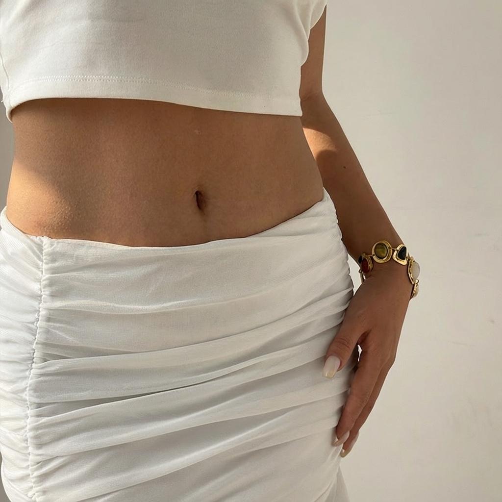 Bohemian Multicolor Resin Beaded Bracelets for Women Men Vintage Ethnic Irregular Stone Bracelets Statement Friendship Jewelry