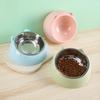 Cat & Dog Ceramic Slanted Bowl - Leaning Ear Angle Design, Pet Feeder & Water Bowl