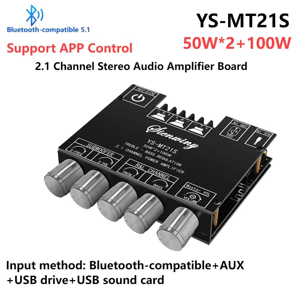 MT21 TB21 Subwoofer Digital Power Amplifier Board 2.1/2.0 Channel Bluetooth 5.0/5.1 Audio Stereo Amplifier Board Bass AMP AUX