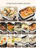 220V Multi Cookers - Electric Hot Pot with Lift and Separation Design for hot pot Kanto Cooking For  Steaming, Frying, Grilled