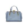 Coach Kisslock 21 Solid Color Leather Kiss Lock Shoulder Crossbody Handbag Small Women Handbags Fog-Blue Morandi 73935-B4M4