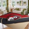 Bournemouth Football Design Crystal Velvet Rug Soft Decorative Mat for Bedroom Entrance