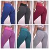 European Honeycomb Jacquard High-Waisted Butt-Lifting Yoga Leggings for Women