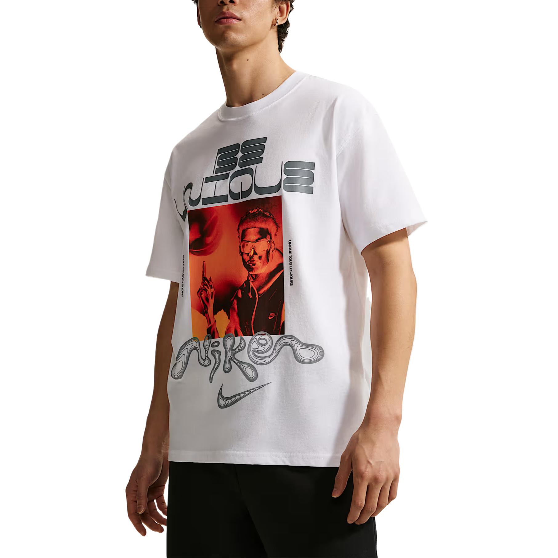 

Nike Cotton Round Neck Short Sleeve T-Shirt Men tops II0657-100 S