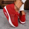New Summer Casual Sports Shoes 2025 Fly Knit Women's Thick Sole Heightened Lightweight Plus Size Women's Shoes