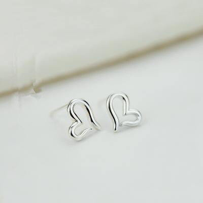 Orecchini a perno a cuore in argento sterling 925 per donne ragazze gioielli da sposa pendientes brincos eh964