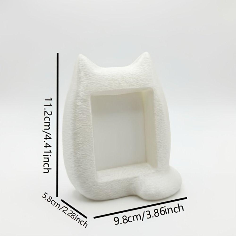Heimdekoration Katze Fotorahmen 3D-gedruckt DIY Desktop-Ornament Album-Ornament Büro Schreibtisch
