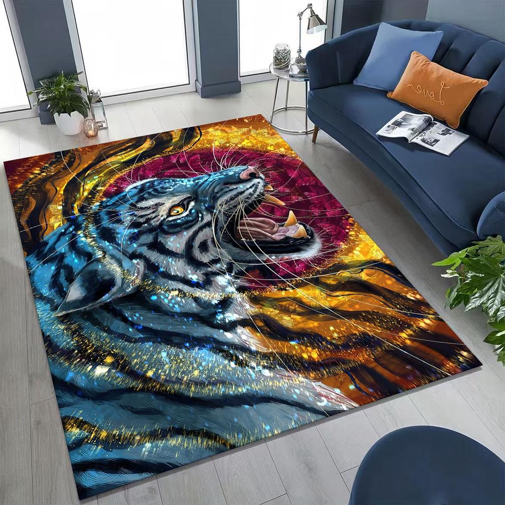 27 Style Wild Animal Tiger Beast Cartoon Rug for Bedroom Living Room Sofa Home Doormat Decor, Large Kid Play Non-slip Floor Mat