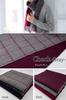 Vita Natur Reversible 185cm X Check Pattern Cashmere-Wool Scarf, 95% Wool, 5% Cashmere, Men's, 30cm, (Gray)