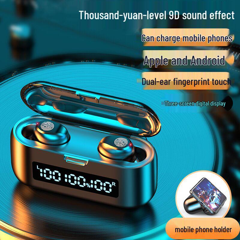 F9 TWS Mini 5.0 Waterproof Bluetooth Sports Earbuds with Touch Controls