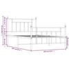 VidaXL Metal Bed Frame with Headboard-Footboard Black 100x200 Cm 353550