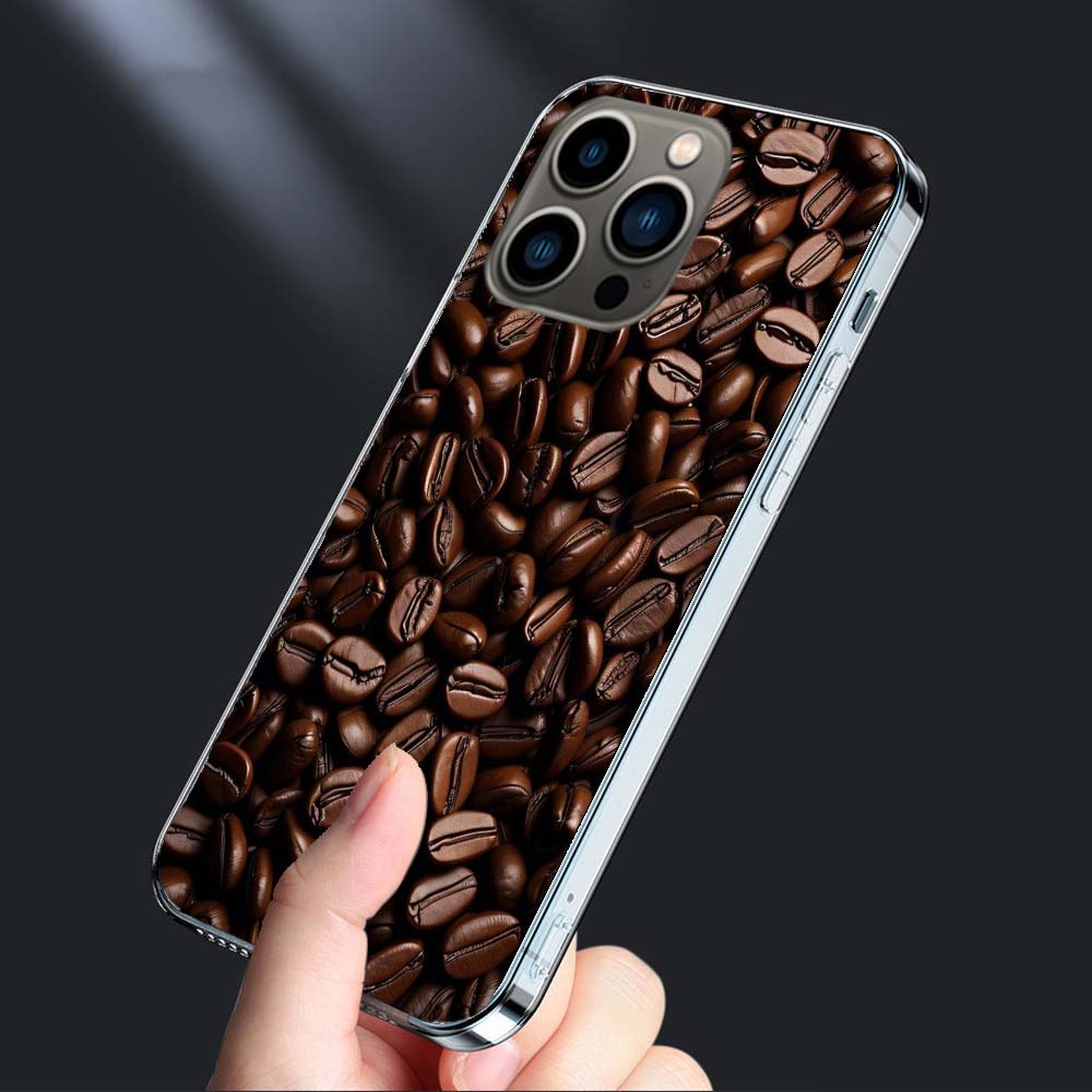Newly Baked Coffee Beans Phone Case For Iphone 16E 15 Pro 14 Plus 17E 16 17 Pro Max Air 11 12 13 Mini Shockproof Capa Cute Co