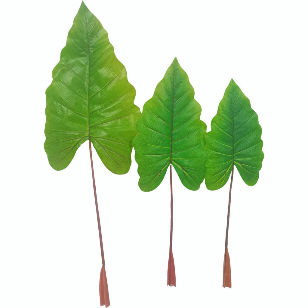 Artificial Caladium Leaves for Wedding, Home Decor, Landscaping, and Photography Props