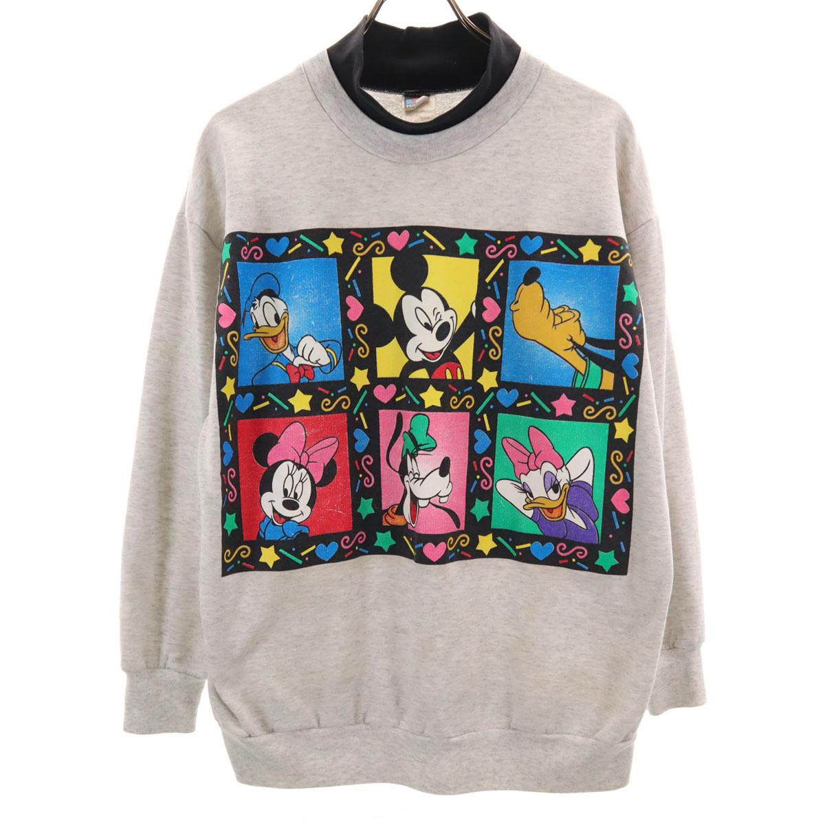 

MICKEY UNLIMITED 90s Made in USA Old Mickey Friends Long sleeve sweat trainer Men s Used
