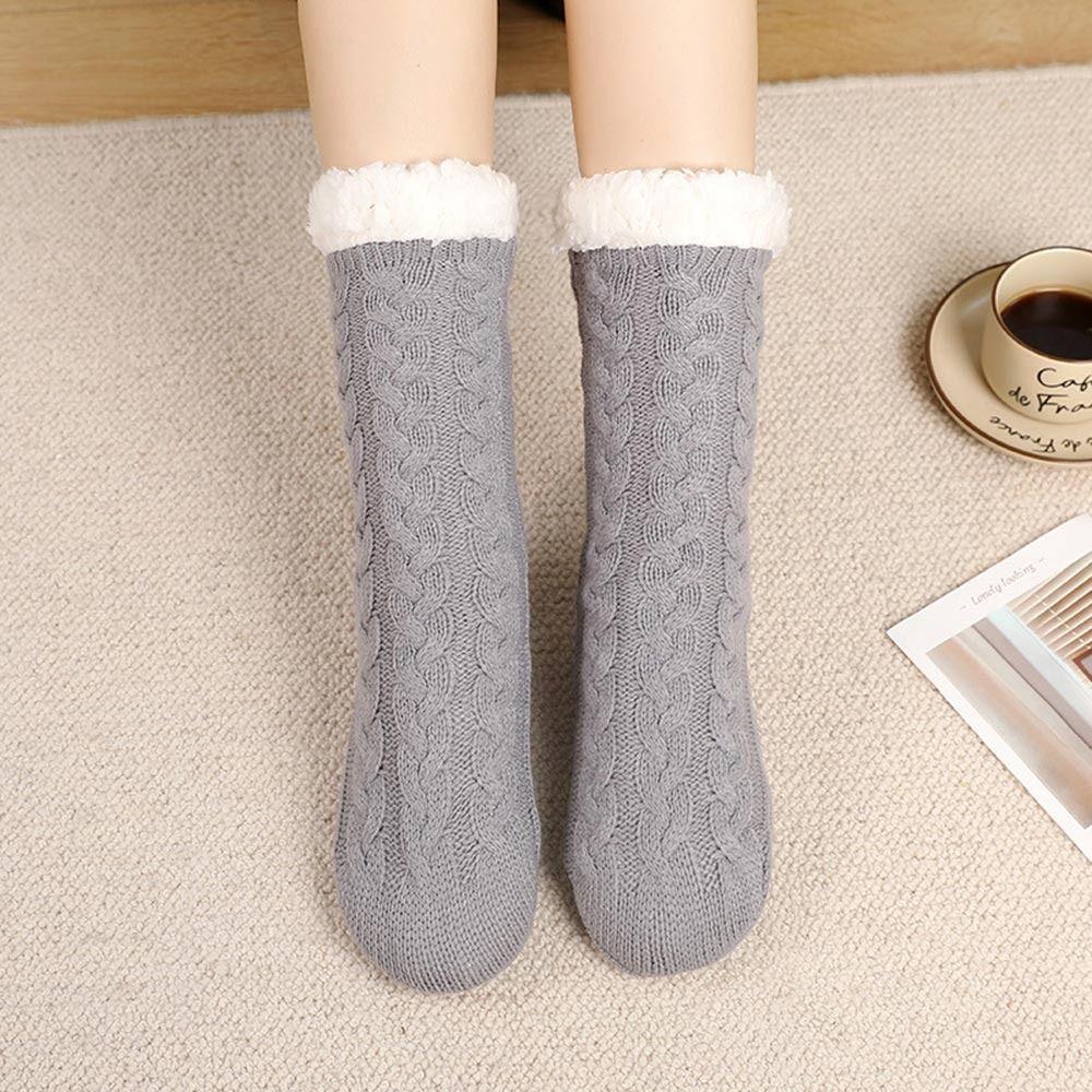 1Pair Polyester Fibre Thermal Socks Plush Snow Socks Fashion Thicken Stockings  Women