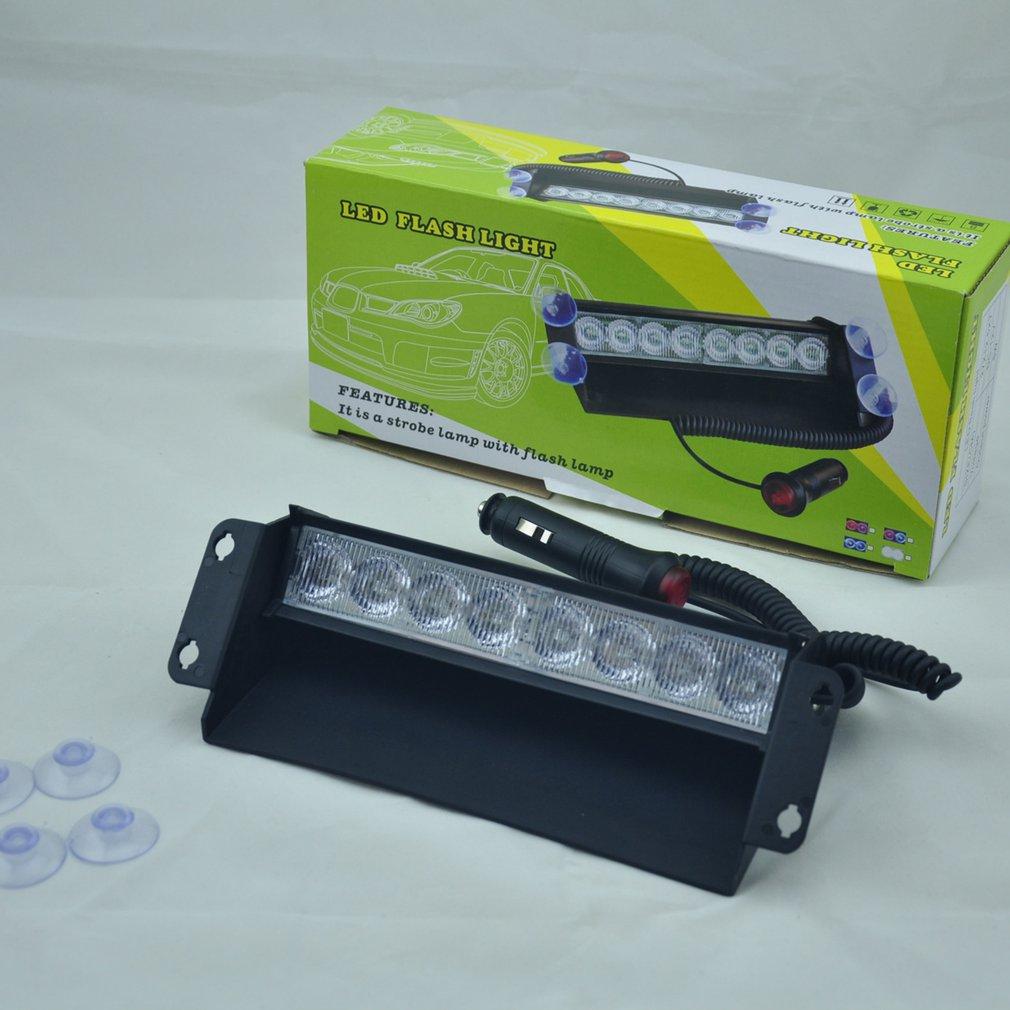 8LED 12V Car LED Strobe Warning Light Truck Emergency Flasher Dash Strobe Light Day Running Flash Led Police Lights Red/Blue