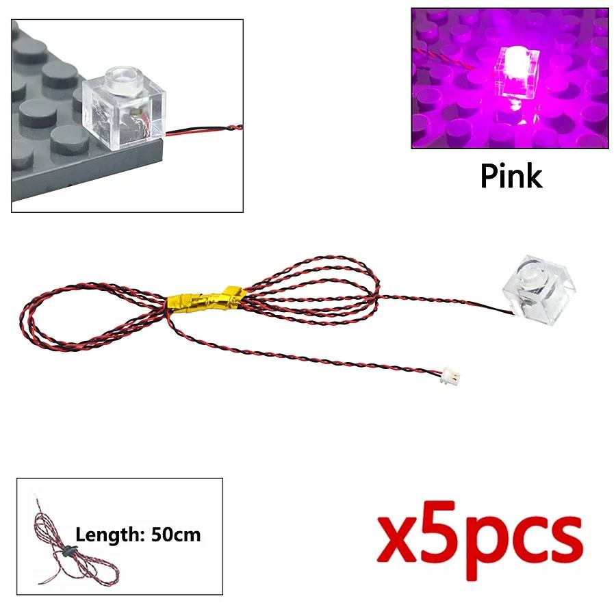 Flash Lamp City Street Light Lightsaber Spotlight Candle Lamp Bricks DIY 0.8mm Pin 1x1 1x4 1x2 LED Remote Control Building Block