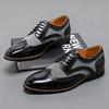 Modische formelle Herrenschuhe im britischen Stil für Hochzeitsparty, Büro, Businessschuhe, klassische Herren-Oxfordschuhe, elegantes Brogue-Schuhwerk