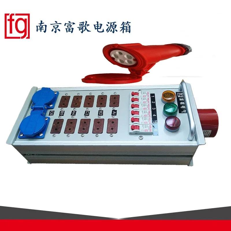 

40A10A rubber wood plug-in voltmeter 10 way controller junction box Fuge stage lighting power supply box distribution box