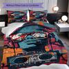 1PC Music, Guitar Theme Bedding Quilt Set Quilt Cover Pillowcase Home Decoration Birthday Gift (1 * Duvet Cover + 2 * Pillowcase, Without Core)