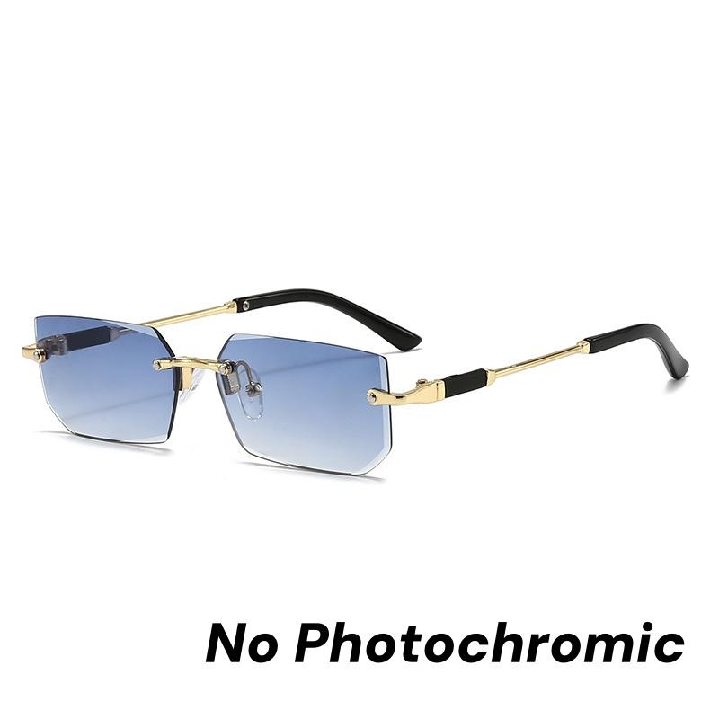 

New Frameless Fashionable Sunglasses Personality Uv400 Protection Outdoor Travel Street Photography Unisex Shades Glasses As Picture