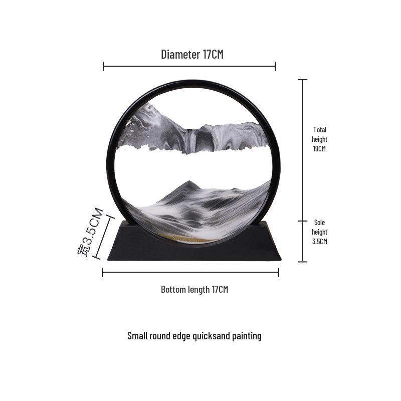 3D Dynamic Quicksand Hourglass Painting - Creative Home & Wine Cabinet Decor Gift