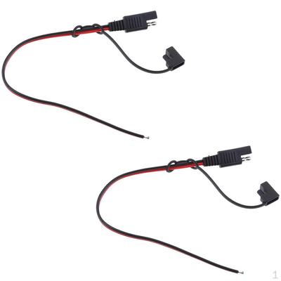 2Pcs 300mm 18AWG Solar Panel Battery SAE Plug Extension Adapters Cables Line