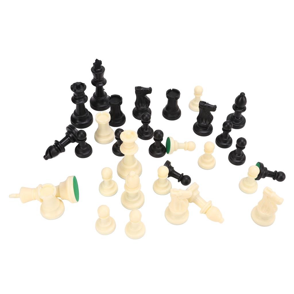Schachfiguren aus Kunststoff Magnetisch Schwarz Weiß Schachfiguren für Familientreffen Picknick Camping