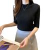 2024 Frühling/Herbst Damen Koreanischer Slim Mid-Sleeve Strickpullover Top