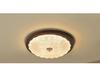 American Retro Mid-Century Walnut Crystal Ceiling Light for Master Bedroom, Study, or Restaurant