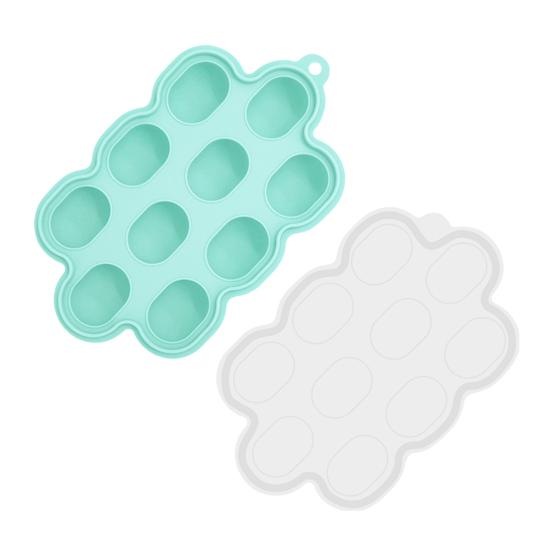 Silicone Toddle Food Freezer Tray with Lid BPA-Free Breastmilk Storage Container Nibble Tray for Teething Ice Cubes Fruit Purees