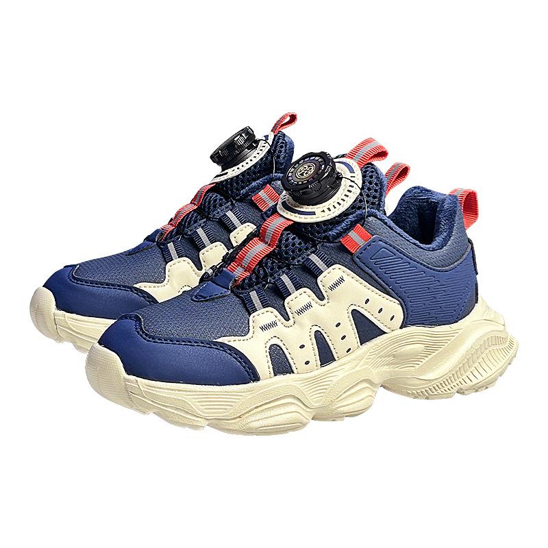 Hot Selling Children Casual Shoes Winter Warm Rotating Buckle Outdoor Sports Shoes Breathable Thick Soled Walking Shoes for Kids