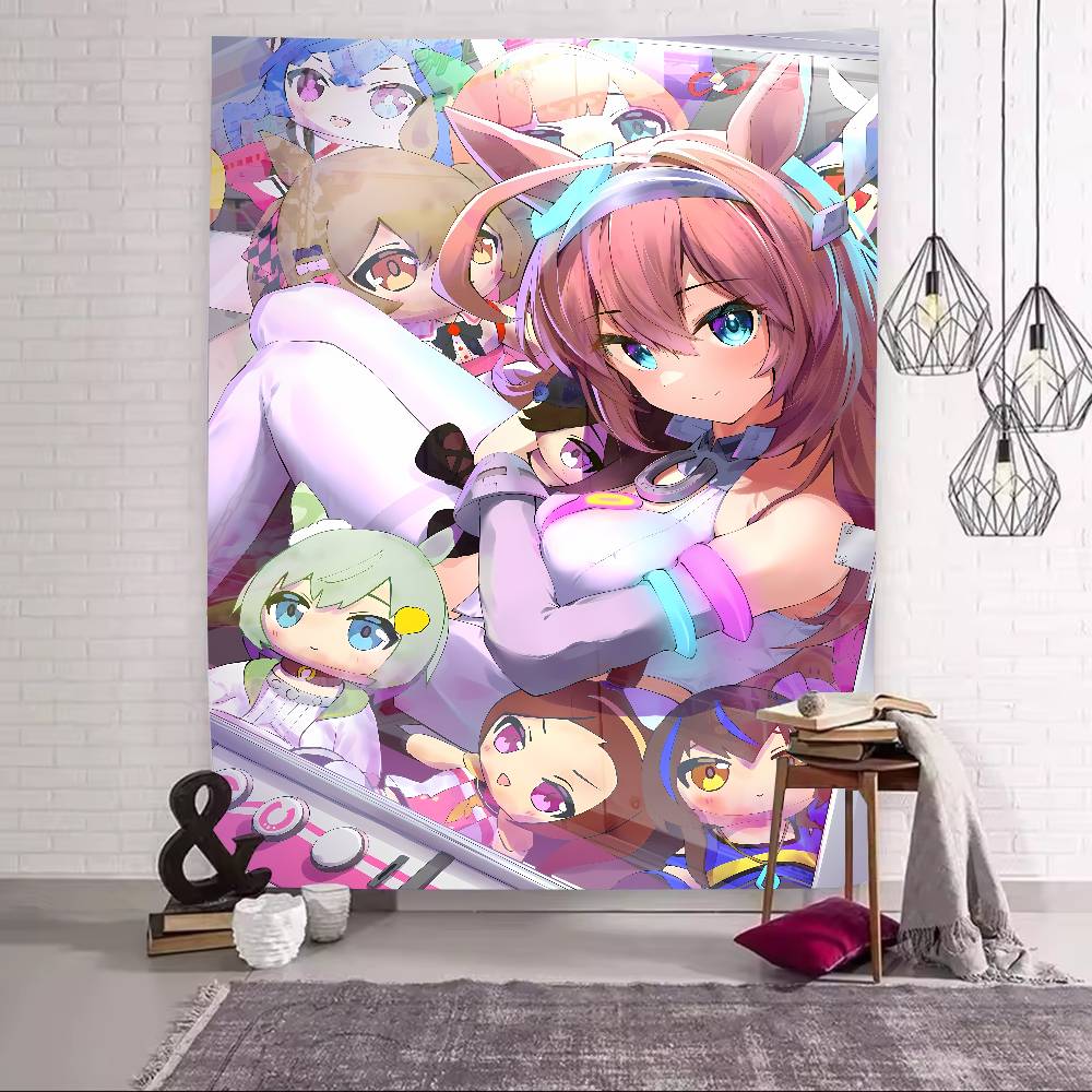 Tapestry Decorative Hot Uma Musume Anime Gaming Girl Tapestry Wall Art Hanging Dorm Background Cloth Banner Fans Gift Home Decor