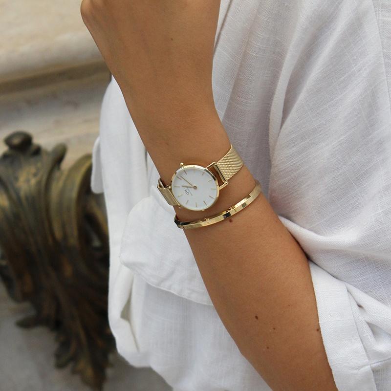 Daniel Wellington European and American watches [Graduation Season/Writable Greeting Cards] PETITE Series Watch Quartz Movement White Dial DW00100350
