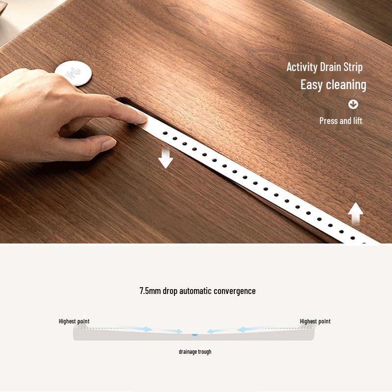 Mingzhan Black Walnut Solid Wood Tea Tray