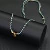 New Women Necklace Handmade Braided 2mm Thin Rope Collar Gold Color Water Droplet Beach Leisure Neck Accessories Gift For Her