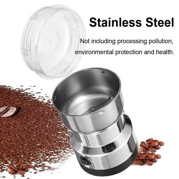 Elektrische Kaffeebohnenmühle aus Edelstahl für Zuhause und Küche, 220 V, EU/AU/UK/US