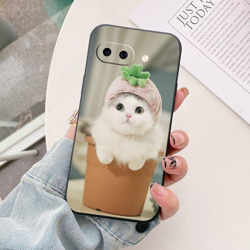 For Google Pixel 9a Case Black Silicon Soft TPU Phone Cases for Google Pixel 9a 9 A Protective Back Shells Coque Pixel9A Fundas