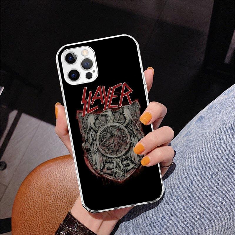 Slayer Heavy Metal Rock Band Handyhülle Für iPhone 17 Air 16 Pro Max 16E 15 + 14 Plus 11 12 13 Mini 7 8 SE Geschenk Druckabdeckung Fund