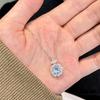 High Sense Fashion Light Luxury S925 Sterling Silver Necklace Women's Ice Flower Natural Topaz Pendant 2026