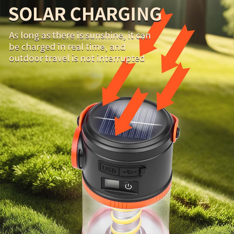 Solar Charging Camping Light Power Display Outdoor Multi-function Lighting Tent Light Multi-light Source Horse Light