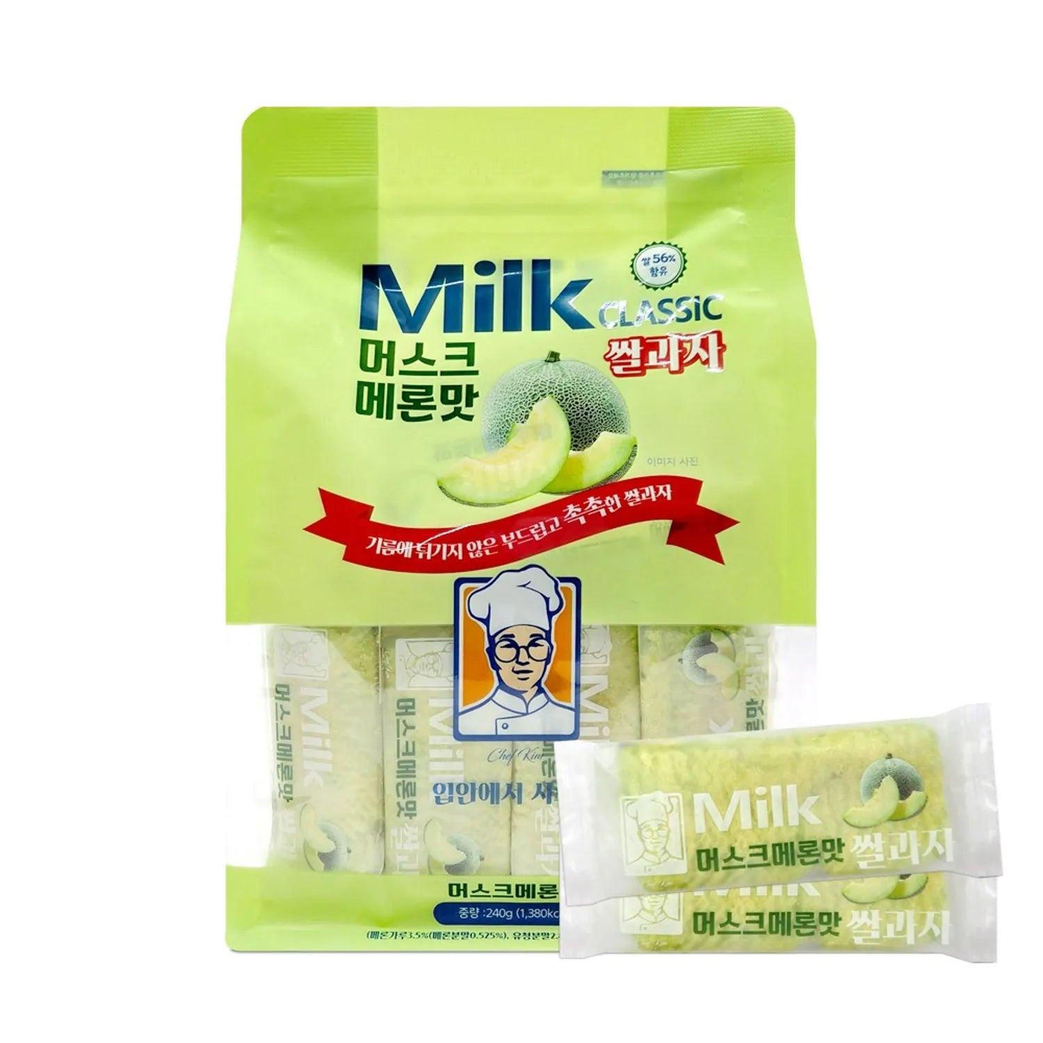 Молочный Классический Рисовый Снек #Мускусная Дыня 240г 240g