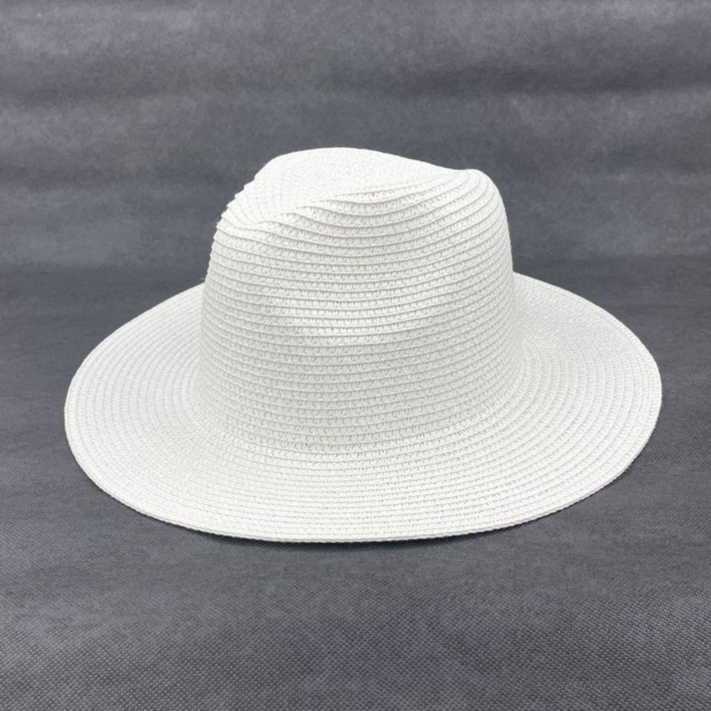 Large Panama Straw Hat Wide Brim British Dress Hat Fashion Panama Jazz Hat  Unisex