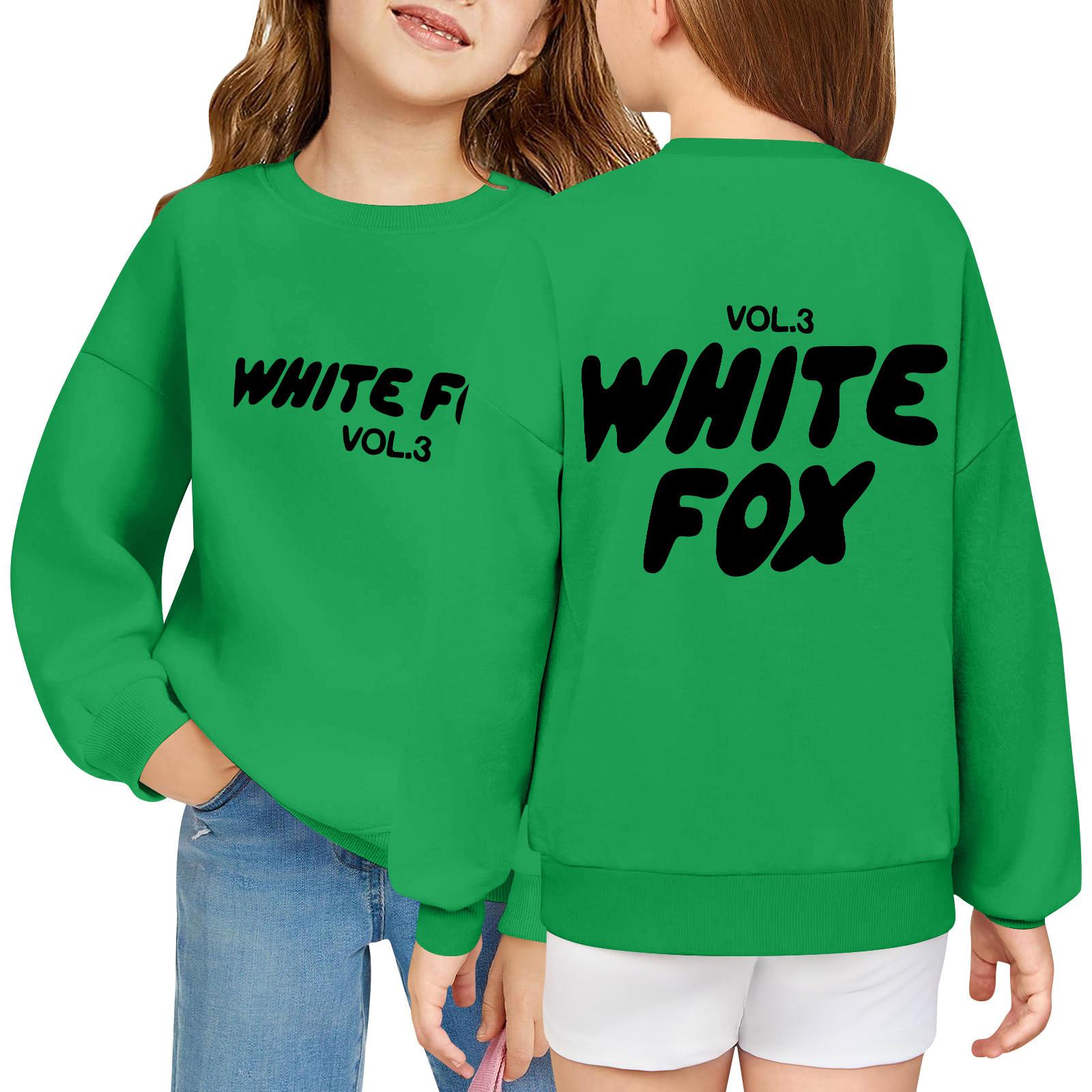 

Детский пуловер свободного кроя с длинным рукавом, с принтом букв и круглым вырезом 130 зелёный