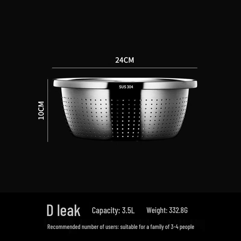 Lijia 304 Edelstahl Mehrzweck-Küchenschüssel