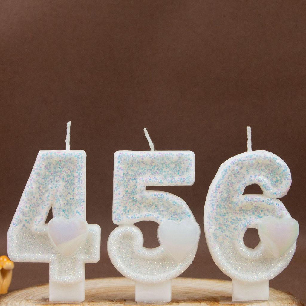 White Number Birthday Candles - DIY Creative Party Decorations for Cakes